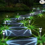 Solar Lights Outdoor, 15 Pack Waterproof Stainless Steel Solar Stake Lights