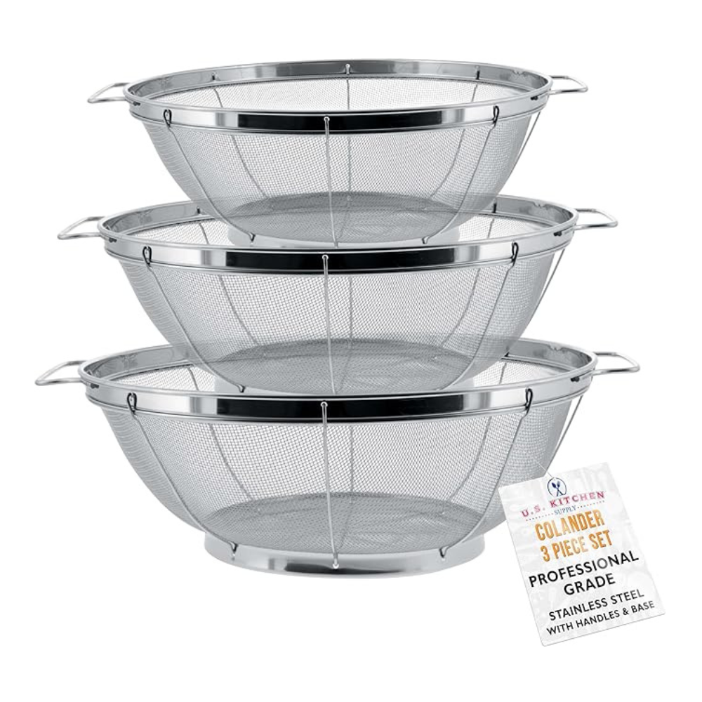 Untitled-design-2024-09-21T005755.547.png U.S. Kitchen Supply - 3 Piece Colander Set - Image 1